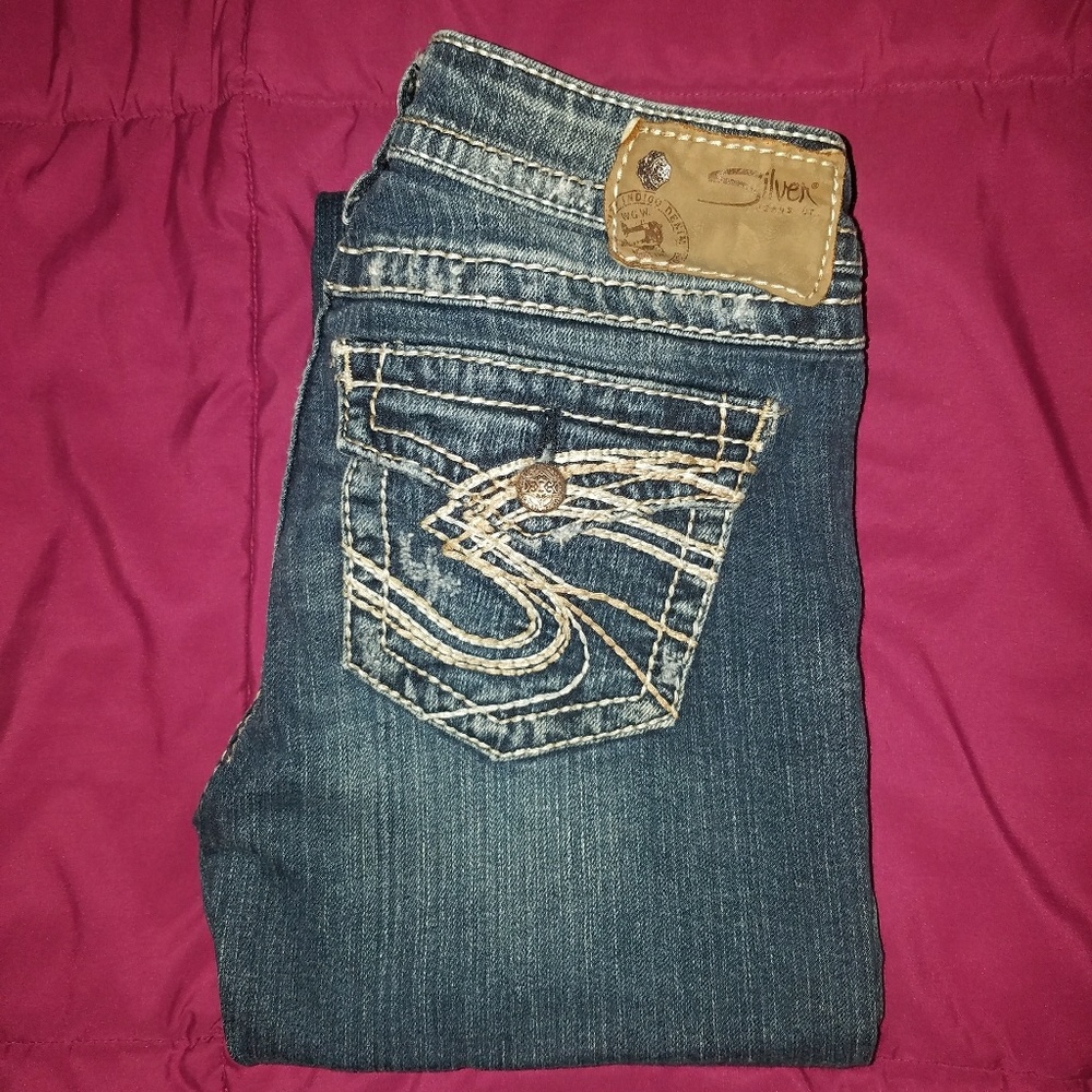 Silver bootcut jeans
